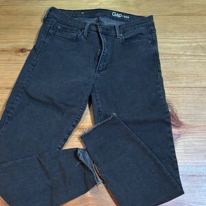 GAP Charcoal Frayed Hem Jeans